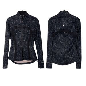 Lululemon Define Jacket Butterfly Texture Mink Berry Black/Black Women's size 4